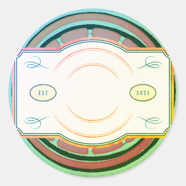 Etikett för anpassadets runda glansetikett (Framsida)