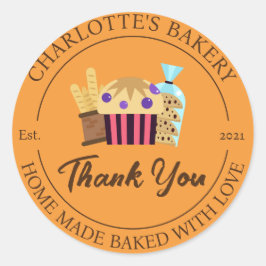 Etikett för Anpassningsbar av tack Bakery-etikett