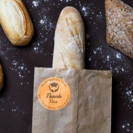 Etikett för Anpassningsbar av tack Bakery-etikett