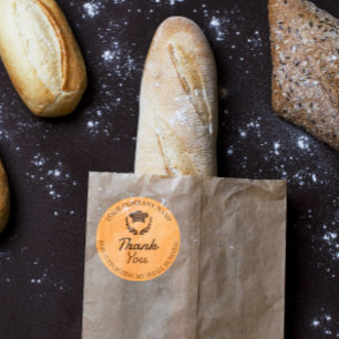 Etikett för Anpassningsbar av tack Bakery-etikett