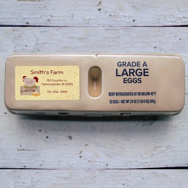 Etikett för Anpassningsbarna Färska ägg Fraktsedel (Skapare uppladdad)