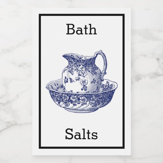 Etikett för antique Bath Salts (Singel etikett)
