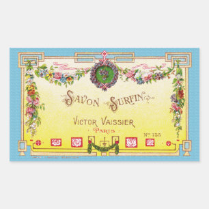 Etikett för Antique Gult Fransk Parfym