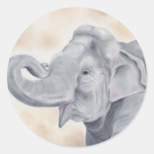 Etikett för asiatisk elefant