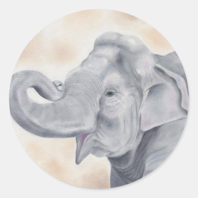 Etikett för asiatisk elefant (Framsida)