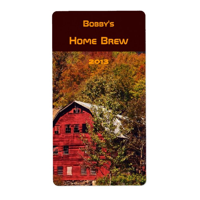 Etikett för Autumn Red Barn Beer Fraktsedel (Framsidan)