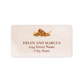 Etikett för babyduschadrar adressetikett