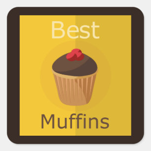 Etikett för bästa muffins