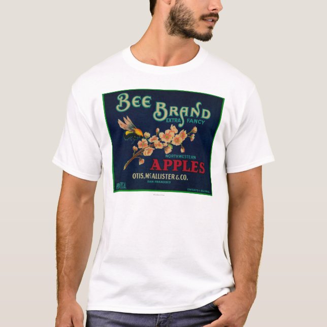 Etikett för biApple låda Tee Shirt (Framsida)