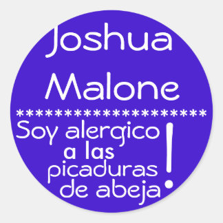 Etikett för biodlingsallergi