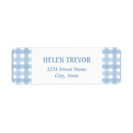 Etikett för blå, enkel returadress returadress etikett