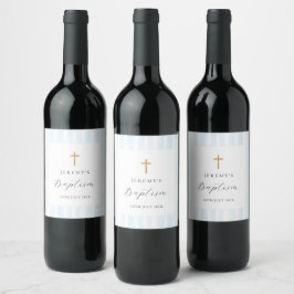 Etikett för blå vattenfärg Rand Vin