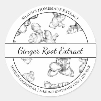 Etikett för Black & White Sketch Ginger Root Extra