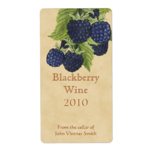 Etikett för Blackberry vin flaska Fraktsedel