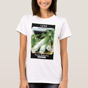 Etikett för blad/utsäde t-shirt