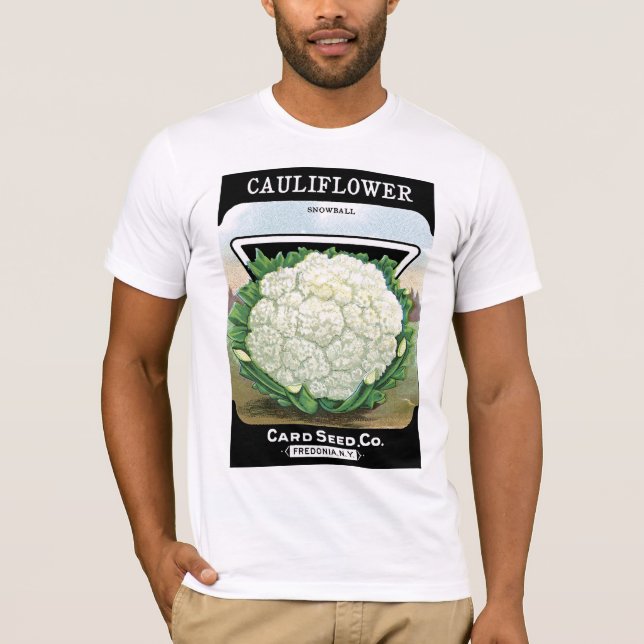 Etikett för blomkålsutsäde t-shirt (Framsida)