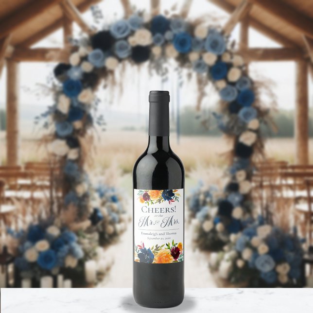 Etikett för Blommigt Bröllop Vin (Skapare uppladdad)