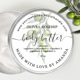Etikett för botaiskt hememade BODY BUTTER