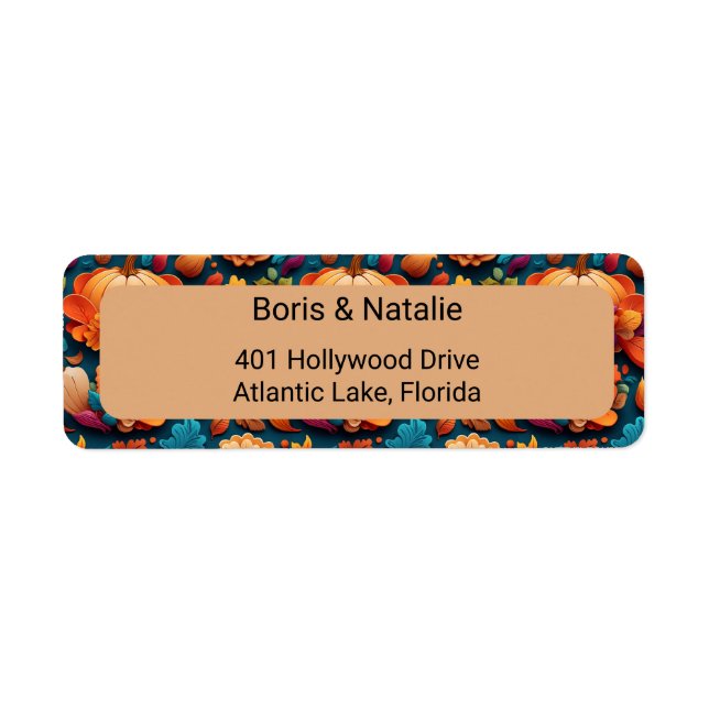 Etikett för botaniskt bruk returadress etikett (Framsidan)