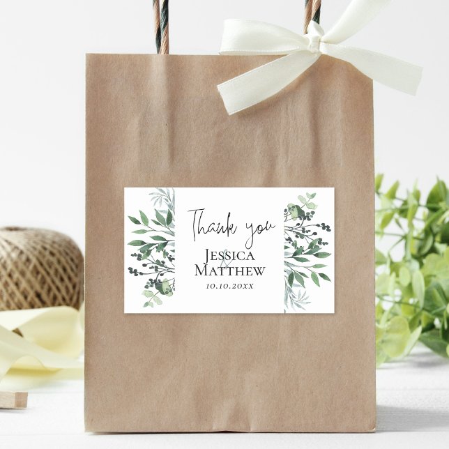 Etikett för botaniskt eukalyptus Bröllop (Botanical Eucalyptus Wedding Label)