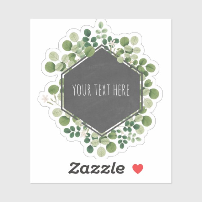 Etikett för botaniskt grönt schalkboard (Ark)