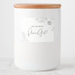 Etikett för botaniskt Illustration Flower Girl Can