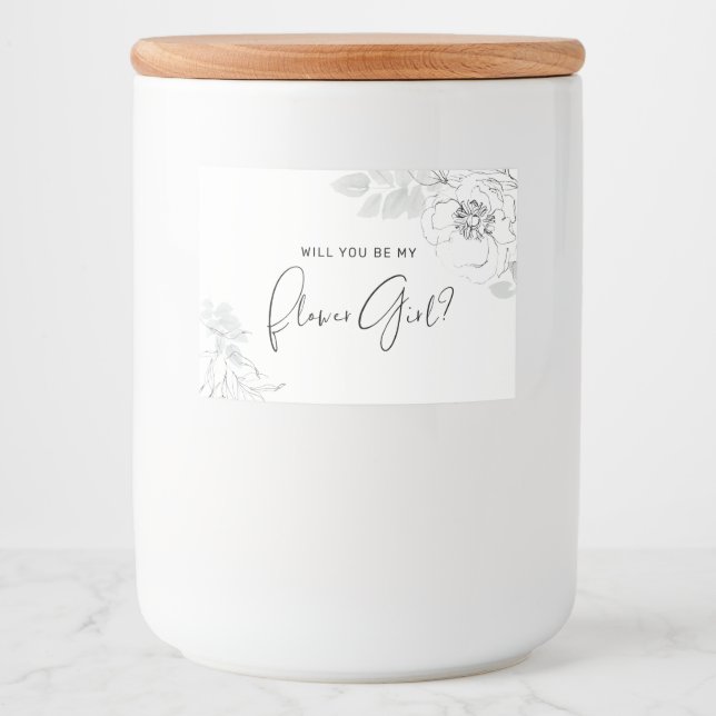 Etikett för botaniskt Illustration Flower Girl Can (Framsida)