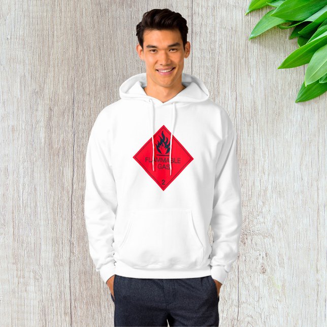 Etikett för brandfarliga gaser  varning hoodie (Skapare uppladdad)
