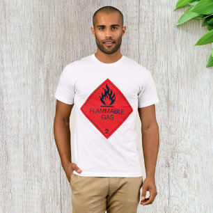 Etikett för brandfarliga gaser varning t shirt
