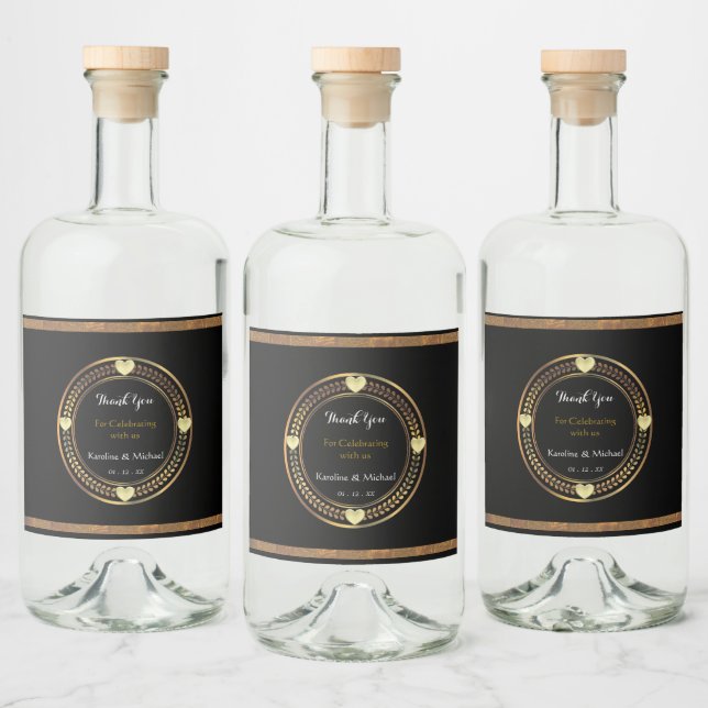 Etikett för bröllopsevenemanger med spritdrycker (Flaskor)