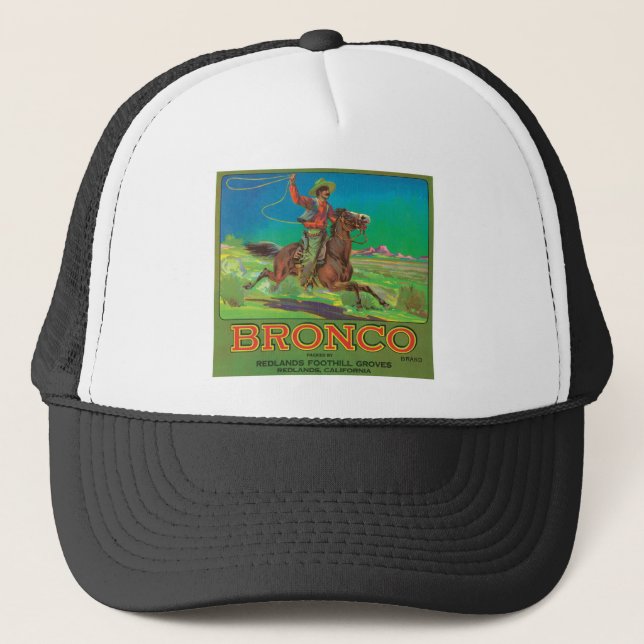 Etikett för Broncovintagefrukt Keps (Framsida)