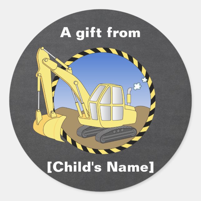 Etikett för bygggrävare, Digger Goodie Bag (Framsida)