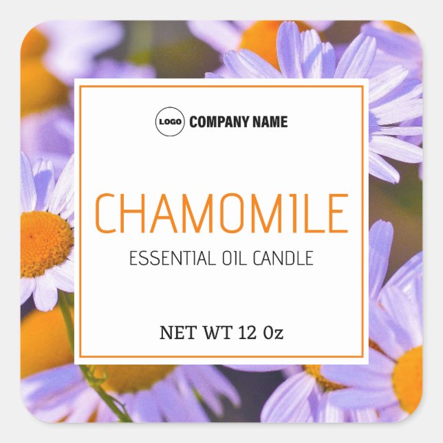 Etikett för Chamomile-ljus (Framsida)