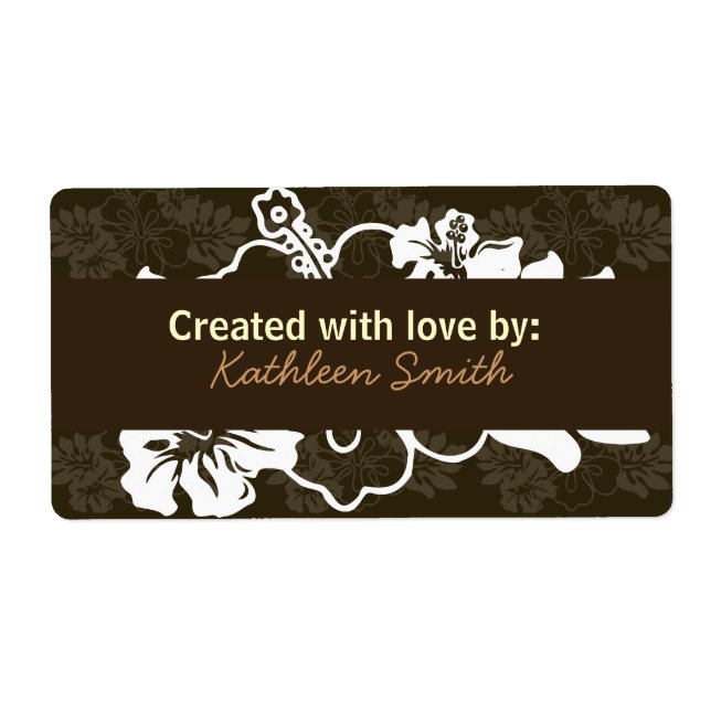 Etikett för choklad Hibiscus Recipe/Goodies Fraktsedel (Framsidan)