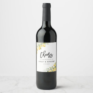 Etikett för Citrus Bröllop Vin