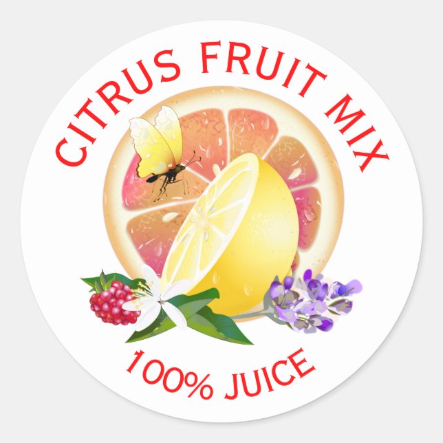 Etikett för citrusfrukt i citrusfruktskanning i Fl (Framsida)