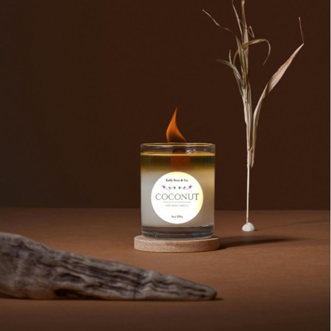 Etikett för coconut Scent Candle-etikett (Skapare uppladdad)