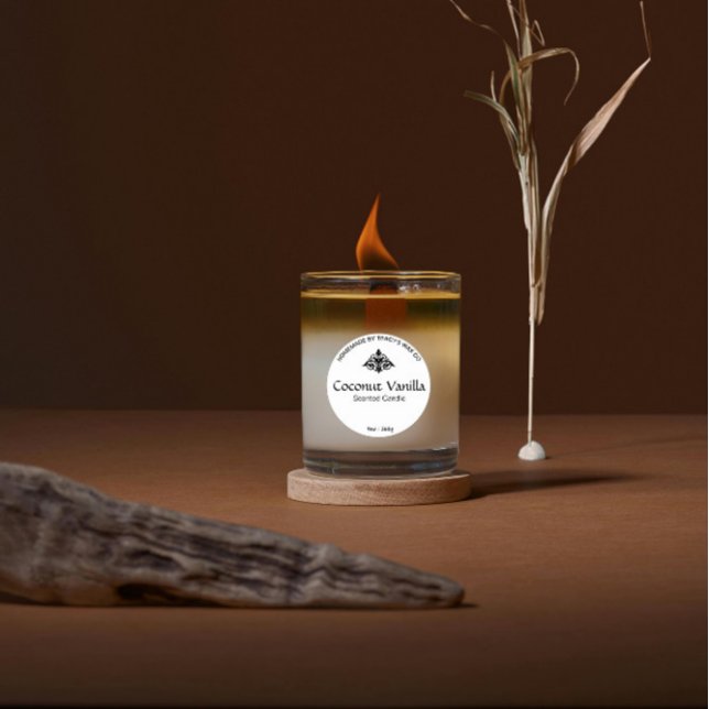 Etikett för Coconut Vanilla Candle-etikett (Skapare uppladdad)