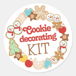 Etikett för dekorationssats för julcookie