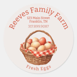 Etikett för Eg Basket Round-etikett