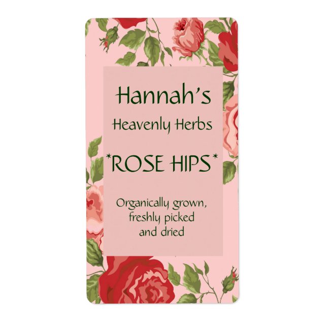 Etikett för egna Örter Fraktsedel (Framsidan)