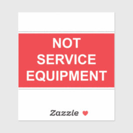Etikett för ej serviceutrustning