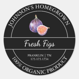 Etikett för ekologisk fig. för hemodlad trädgård