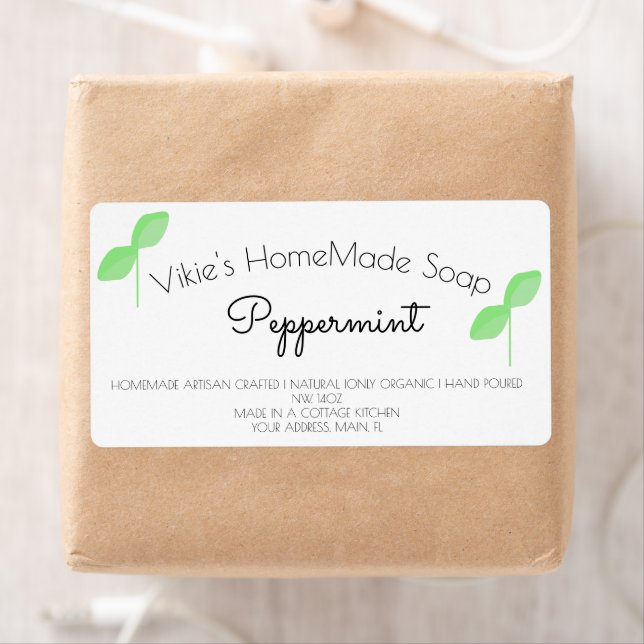 Etikett för ekologisk scent Soap Business Art Fraktsedel (Insitu)