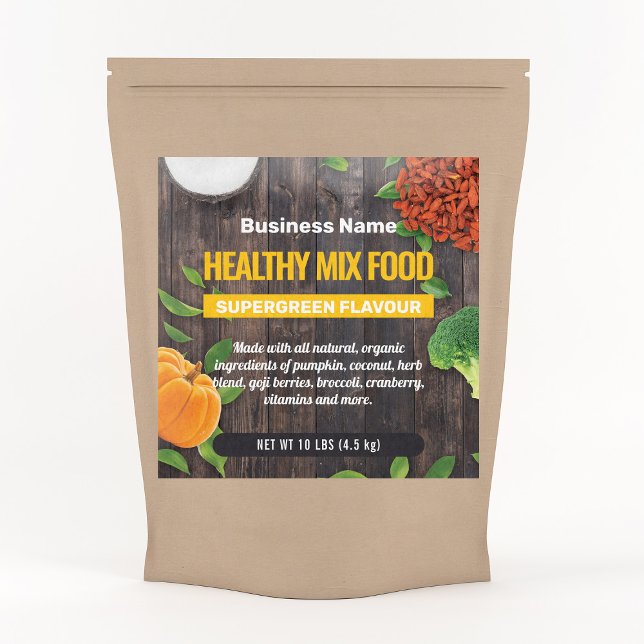 Etikett för ekologiskt hälsosam livsmedelsprodukt (Skapare uppladdad)