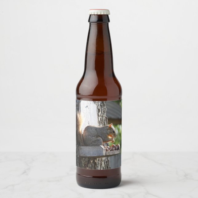 Etikett för ekorrel Flaska (Framsida)