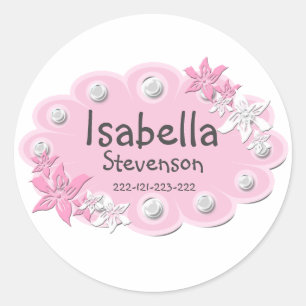 Etikett för elegantens rosa