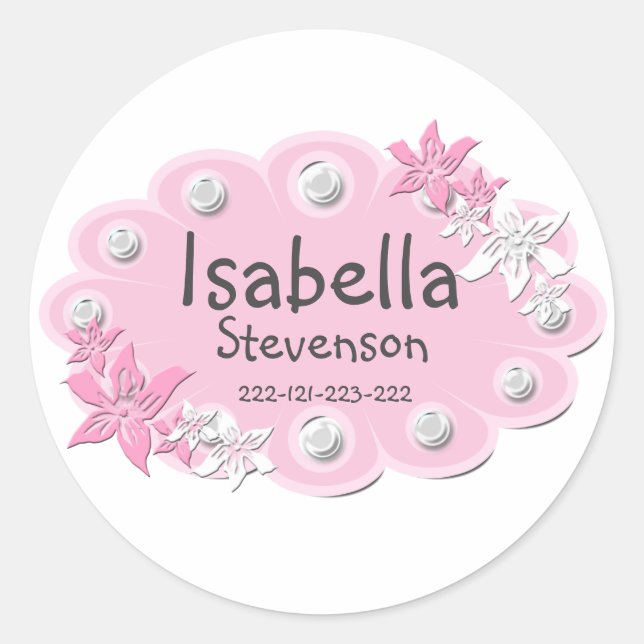 Etikett för elegantens rosa (Framsida)