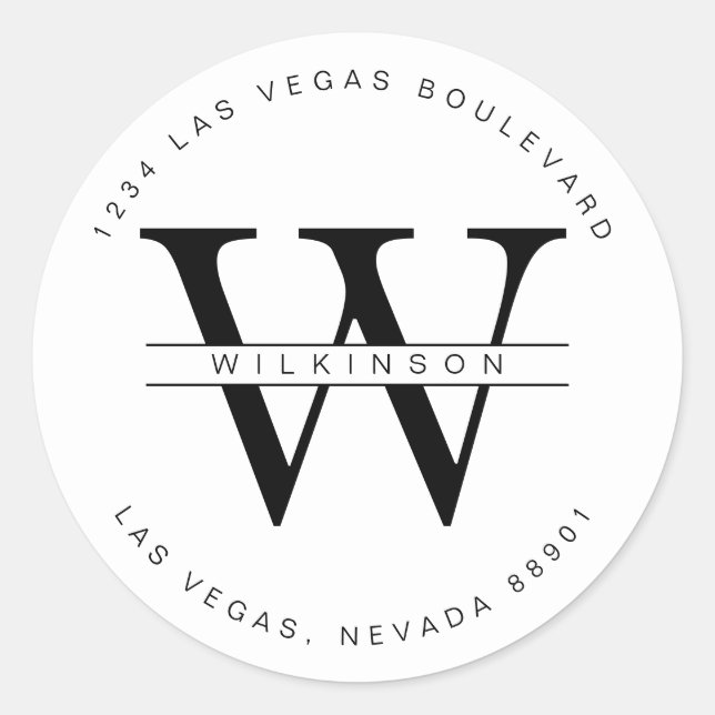 Etikett för enkel anpassningsbar-returadress (Framsida)