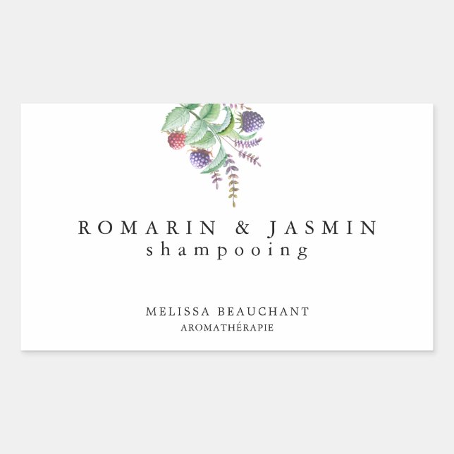 Etikett för enkel Elegant som hanteras som organis (Framsida)